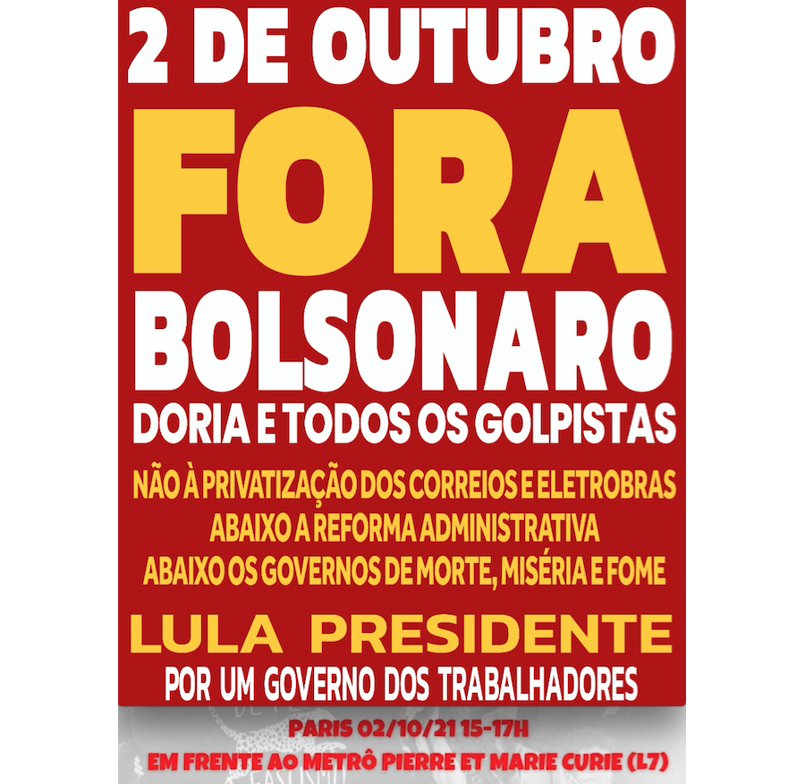 2 Outubro - Fora Bolsonaro Paris